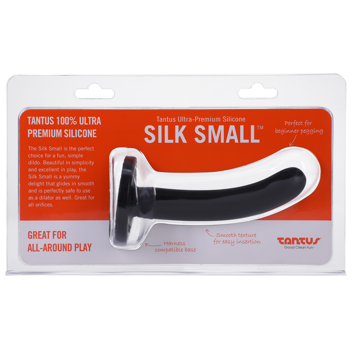 Tantus Silicone Silk Small Silicone Dildo Black