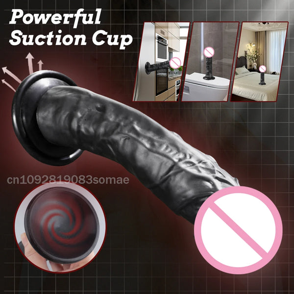 Realistic Dildo for Women Silicone Beginner G-spot Anal Stimulation Dildo with Strong Suction Cup for Adult Sex Toy Masturbator