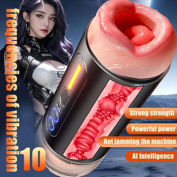 Adult Toys Male Masturbator Cup Pocket Vagina Pussy Vaginal Penetration Prostate Massager  Intelligent Voice Sex Toys for Men