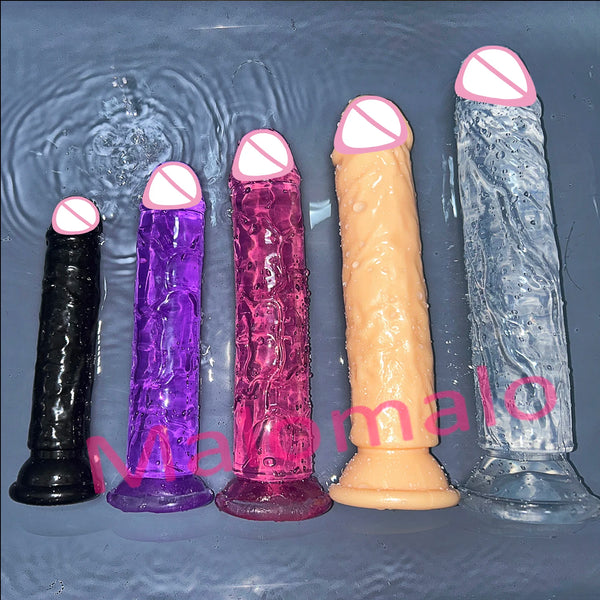 Cheap 5 Colors Small Transparent Dildo Suction Cup Jelly Dick Women Erotic Anal Sex Toys Soft Clitori Vaginal Masturbators Penis