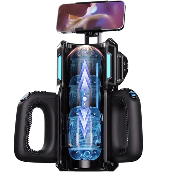 Leten THRUSTING-PRO High Telescopic Male Masturbator Cup Automatic Vagina Phone Holder Machine Sex Toys For Men Adults 18