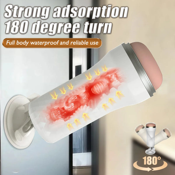 Male Masturbator Cup Pocket Pussy Suction Cup Sex Toys Lifelike Artiflcial Vaginal Masturbator Toys for Men Adult Erotic Toys