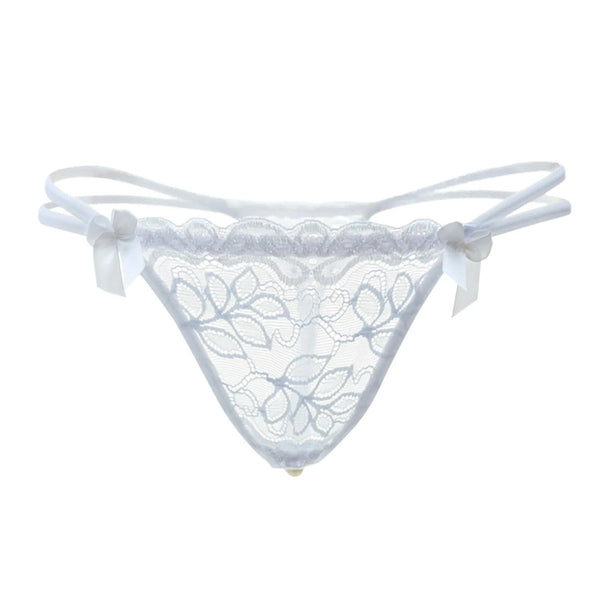 Sexy Lingerie Porn Woman Womens Lace Cutout Lace Thong Pearl Womens Panties Sexy Panties Ropa Interor Para Mujeres