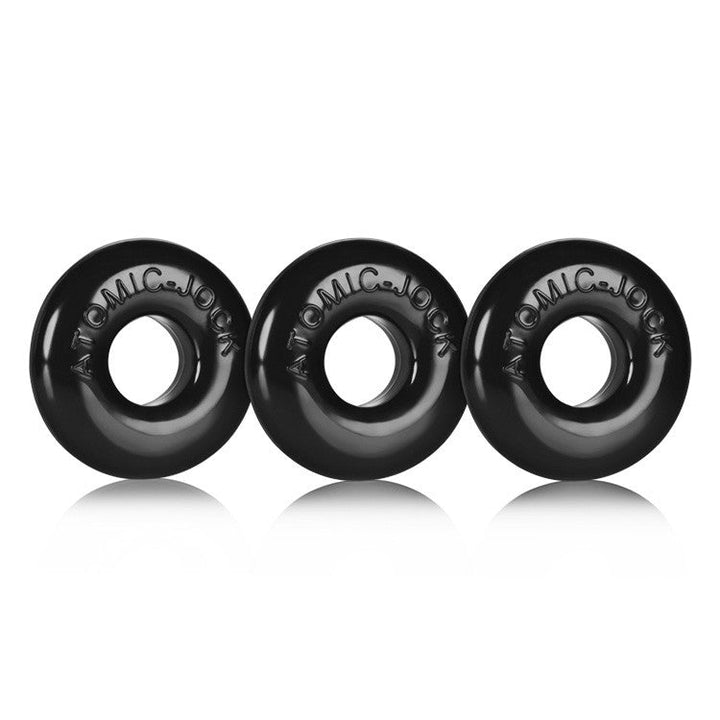 Oxballs RINGER, 3-pack of DO-NUT-1 - BLACK
